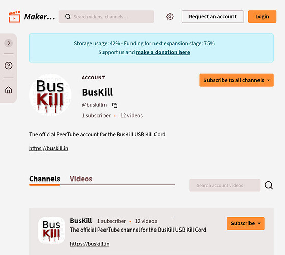 https://neat.tube/a/buskillin@makertube.net/video-channels